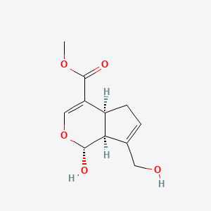 (1R,4aS,7aS)-Methyl 1-hydroxy-7-(hydroxymethyl)-1,4a,5,7a-tetrahydrocyclopenta[c]pyran-4-carboxylate chemical structure (CAS 6902-77-8)