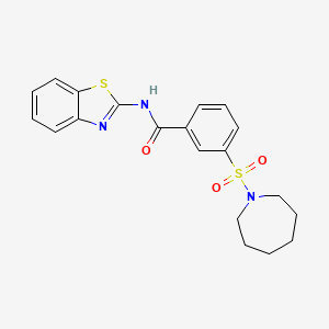 3-(Azepan-1-ylsulfonyl)-N-(benzo[d]thiazol-2-yl)benzamide chemical structure (CAS 690247-68-8)