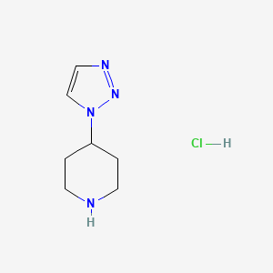4-(1H-1,2,3-Triazol-1-yl)piperidine hydrochloride chemical structure (CAS 690261-88-2)