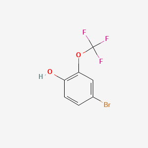4-Bromo-2-(trifluoromethoxy)phenol chemical structure (CAS 690264-39-2)