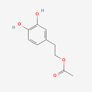 3,4-Dihydroxyphenethyl acetate chemical structure (CAS 69039-02-7)