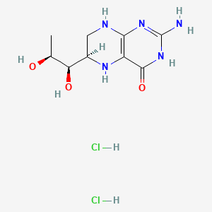 (R)-2-Amino-6-((1R,2S)-1,2-dihydroxypropyl)-5,6,7,8-tetrahydropteridin-4(1H)-one dihydrochloride chemical structure (CAS 69056-38-8)