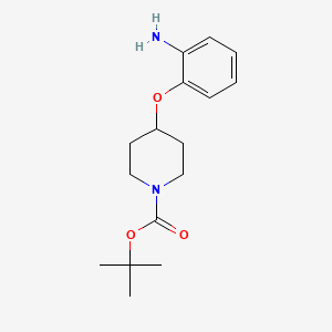 tert-Butyl 4-(2-aminophenoxy)piperidine-1-carboxylate chemical structure (CAS 690632-14-5)