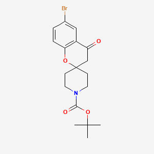 tert-Butyl 6-bromo-4-oxospiro[chroman-2,4'-piperidine]-1'-carboxylate chemical structure (CAS 690632-38-3)
