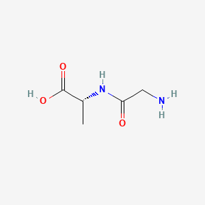 (R)-2-(2-Aminoacetamido)propanoic acid chemical structure (CAS 691-81-6)