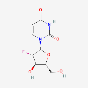 1-((2R,3S,4R,5R)-3-Fluoro-4-hydroxy-5-(hydroxymethyl)tetrahydrofuran-2-yl)pyrimidine-2,4(1H,3H)-dione chemical structure (CAS 69123-94-0)