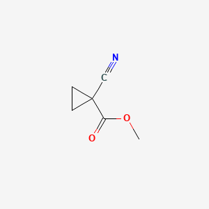 Methyl 1-cyanocyclopropanecarboxylate chemical structure (CAS 6914-73-4)