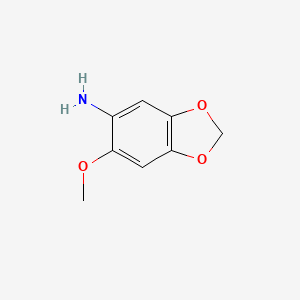 6-Methoxybenzo[d][1,3]dioxol-5-amine chemical structure (CAS 69151-32-2)