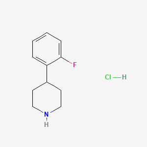 4-(2-Fluorophenyl)piperidine hydrochloride chemical structure (CAS 691875-81-7)