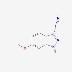 6-Methoxy-1H-indazole-3-carbonitrile chemical structure (CAS 691900-59-1)