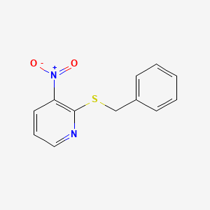 2-(Benzylthio)-3-nitropyridine chemical structure (CAS 69212-31-3)