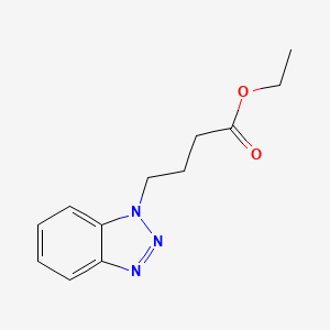 Ethyl 4-(1H-benzo[d][1,2,3]triazol-1-yl)butanoate chemical structure (CAS 69218-48-0)