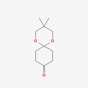 3,3-Dimethyl-1,5-dioxaspiro[5.5]undecan-9-one chemical structure (CAS 69225-59-8)