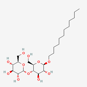 (2R,3R,4S,5S,6R)-2-(((2R,3S,4R,5R,6R)-6-(Dodecyloxy)-4,5-dihydroxy-2-(hydroxymethyl)tetrahydro-2H-pyran-3-yl)oxy)-6-(hydroxymethyl)tetrahydro-2H-pyran-3,4,5-triol chemical structure (CAS 69227-93-6)