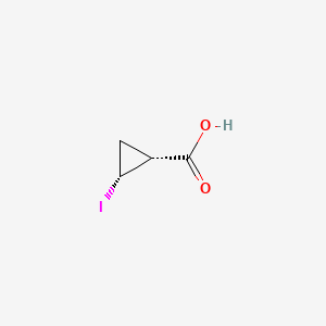 (1R,2R)-2-Iodocyclopropanecarboxylic acid chemical structure (CAS 692288-05-4)