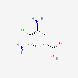3,5-Diamino-4-chlorobenzoic acid chemical structure (CAS 69236-82-4)