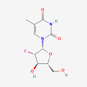 1-((2R,3S,4R,5R)-3-Fluoro-4-hydroxy-5-(hydroxymethyl)tetrahydrofuran-2-yl)-5-methylpyrimidine-2,4(1H,3H)-dione chemical structure (CAS 69256-17-3)