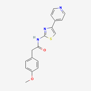2-(4-Methoxyphenyl)-N-(4-(pyridin-4-yl)thiazol-2-yl)acetamide chemical structure (CAS 692869-38-8)