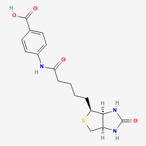 4-(5-((3AS,4S,6aR)-2-Oxohexahydro-1H-thieno[3,4-d]imidazol-4-yl)pentanamido)benzoic acid chemical structure (CAS 6929-40-4)