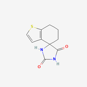 6,7-Dihydro-5H-spiro[benzo[b]thiophene-4,4'-imidazolidine]-2',5'-dione chemical structure (CAS 69300-50-1)