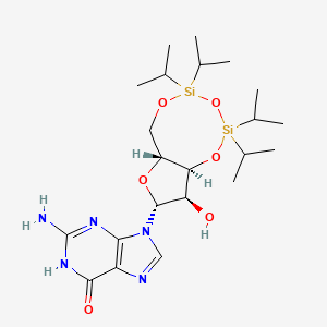 3',5'-O-(1,1,3,3-TEtraisopropyl-1,3-disiloxanediyl)guanosine chemical structure (CAS 69304-44-5)