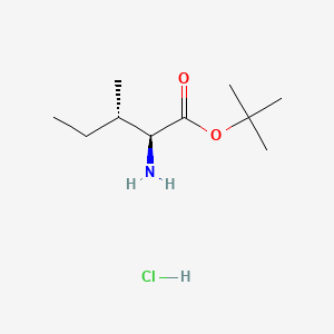 tert-Butyl (2S,3S)-2-amino-3-methylpentanoate hydrochloride chemical structure (CAS 69320-89-4)
