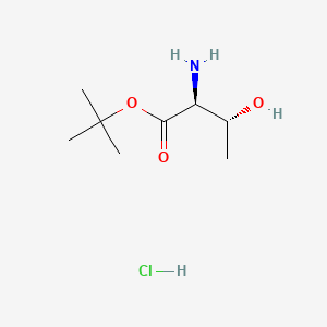 (2S,3R)-tert-Butyl 2-amino-3-hydroxybutanoate hydrochloride chemical structure (CAS 69320-90-7)