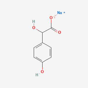Sodium 2-hydroxy-2-(4-hydroxyphenyl)acetate chemical structure (CAS 69322-01-6)