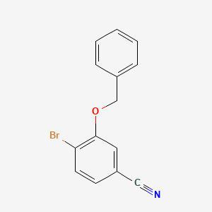 3-(Benzyloxy)-4-bromobenzonitrile chemical structure (CAS 693232-05-2)