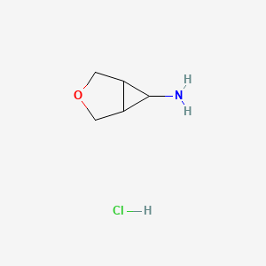 3-Oxabicyclo[3.1.0]hexan-6-amine hydrochloride chemical structure (CAS 693248-55-4)