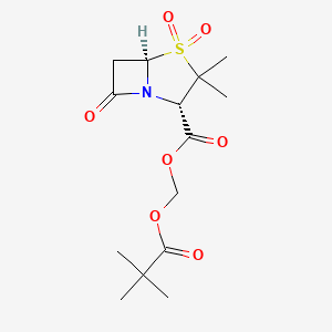 (2S,5R)-(Pivaloyloxy)methyl 3,3-dimethyl-7-oxo-4-thia-1-azabicyclo[3.2.0]heptane-2-carboxylate 4,4-dioxide chemical structure (CAS 69388-79-0)