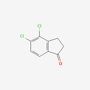 4,5-Dichloro-2,3-dihydro-1H-inden-1-one chemical structure (CAS 69392-64-9)