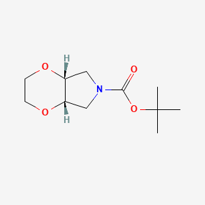 (4aR,7aS)-rel-tert-Butyl tetrahydro-2H-[1,4]dioxino[2,3-c]pyrrole-6(3H)-carboxylate chemical structure (CAS 694439-03-7)