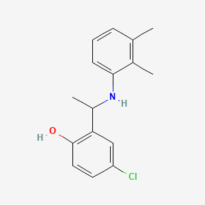 4-Chloro-2-(1-((2,3-dimethylphenyl)amino)ethyl)phenol chemical structure (CAS 694488-83-0)