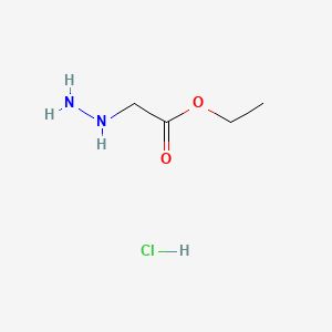 Ethyl 2-hydrazinylacetate hydrochloride chemical structure (CAS 6945-92-2)