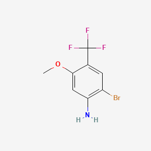 2-Bromo-5-methoxy-4-(trifluoromethyl)aniline chemical structure (CAS 694514-19-7)