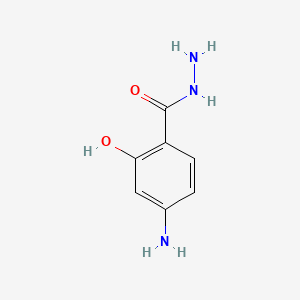 4-Amino-2-hydroxybenzohydrazide chemical structure (CAS 6946-29-8)