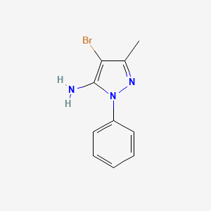 5-Amino-4-bromo-3-methyl-1-phenylpyrazole chemical structure (CAS 69464-98-8)