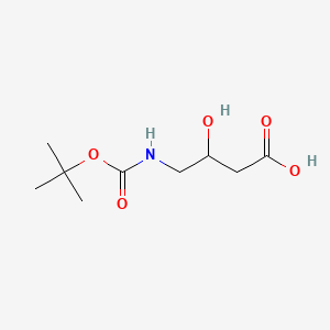 4-((tert-Butoxycarbonyl)amino)-3-hydroxybutanoic acid chemical structure (CAS 69489-07-2)