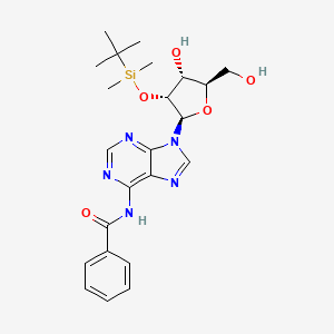 N-(9-((2R,3R,4R,5R)-3-((tert-Butyldimethylsilyl)oxy)-4-hydroxy-5-(hydroxymethyl)tetrahydrofuran-2-yl)-9H-purin-6-yl)benzamide chemical structure (CAS 69504-07-0)