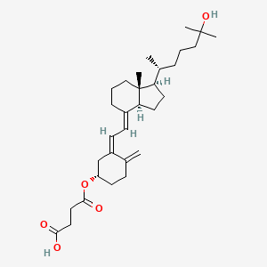 4-(((S,Z)-3-(2-((1R,3aS,7aR,E)-1-((R)-6-Hydroxy-6-methylheptan-2-yl)-7a-methyloctahydro-4H-inden-4-ylidene)ethylidene)-4-methylenecyclohexyl)oxy)-4-oxobutanoic acid chemical structure (CAS 69511-19-9)