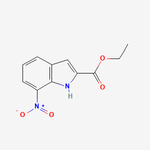 Ethyl 7-nitro-1H-indole-2-carboxylate chemical structure (CAS 6960-46-9)