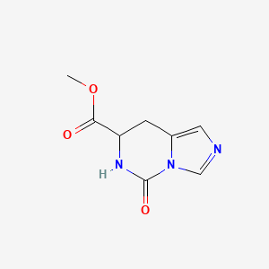 Methyl 5-oxo-5,6,7,8-tetrahydroimidazo[1,5-c]pyrimidine-7-carboxylate chemical structure (CAS 69614-04-6)
