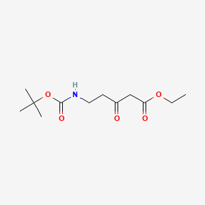 Ethyl 5-((tert-butoxycarbonyl)amino)-3-oxopentanoate chemical structure (CAS 69619-21-2)