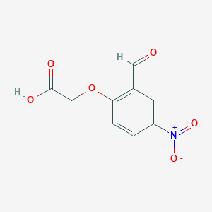 2-(2-Formyl-4-nitrophenoxy)acetic acid chemical structure (CAS 6965-69-1)