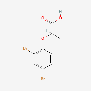 2-(2,4-Dibromophenoxy)propanoic acid chemical structure (CAS 6965-70-4)