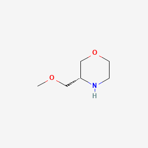 (R)-3-(Methoxymethyl)morpholine chemical structure (CAS 696582-88-4)