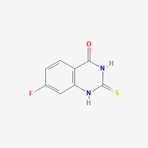 7-Fluoro-2-mercaptoquinazolin-4(3H)-one chemical structure (CAS 69661-43-4)