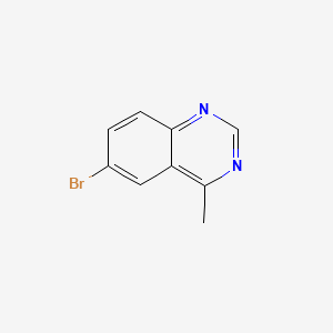 6-Bromo-4-methylquinazoline chemical structure (CAS 69674-27-7)