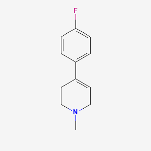 4-(4-Fluorophenyl)-1-methyl-1,2,3,6-tetrahydropyridine chemical structure (CAS 69675-10-1)